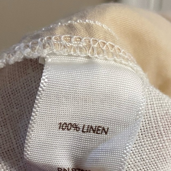 J Jill love linen white linen slip on pants wide leg with pockets Large - Picture 7 of 7